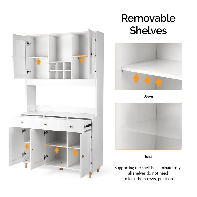 Winston Porter Deemah 71'' Kitchen Pantry & Reviews Wayfair